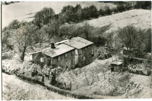 Postal osterstedt /hohenwestedt /rendsburg-eckernförde pensión TIMM, imagen aérea años 50 - Imagen 1 de 1