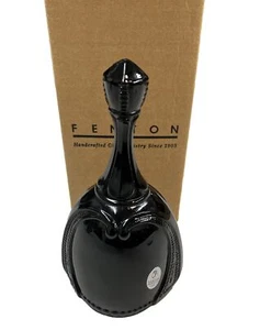 Rare Fenton Black Glass Bell 7” Hand Made USA Fenton Logo Sales Rep Stock - Picture 1 of 7