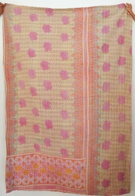 Multi Color High Quality Handmade Indian Vintage Kantha Quilts Bedding Blankets - Image 1 of 3