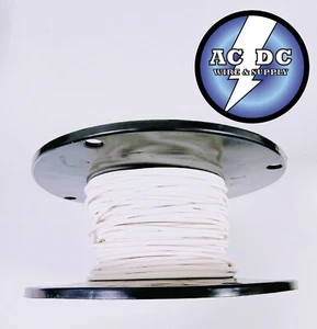 14 ga GAUGE GXL AUTOMOTIVE HIGH TEMP COPPER WIRE - 100 FT - WHITE MADE IN USA - Picture 1 of 1