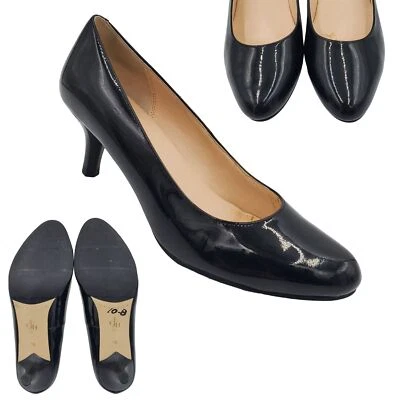 Zapatos de vestir Cole Haan para mujer 7 clásicos de charol negro punta redonda tacones de salón Foto 1 de 4