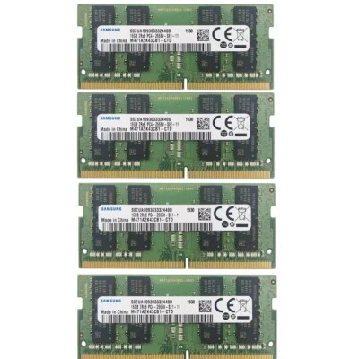Samsung 64GB (4X 16GB) DDR4 2666MHz PC4-21300 SODIMM Memory Ram M471A2K43CB1-CTD - Image 1 of 4