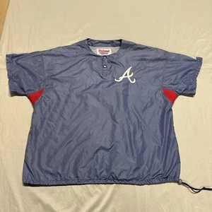 Vintage 90s Atlanta Braves Starter Diamond Collection Batting Windbreaker XL - Picture 1 of 14