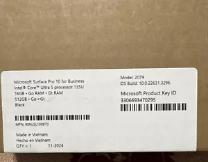Microsoft Surface Pro 10 for Business 13" i5 Ultra 16GB 512GB Black ZDU00019 - Picture 1 of 7