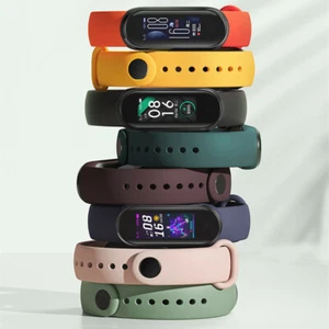 Armband Mi Band 3 / 4 / 5 / 6 für Xiaomi Fitness Tracker Smartwatch Silkon 💎 - Picture 1 of 11