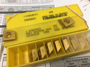 Carbide Milling inserts 1.21501R171 & 1.21501R151 Pack of 10 Pcs - Picture 1 of 2