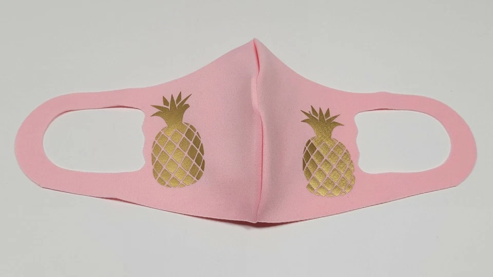 Pineapple Tropical Toddler Kids Girls Face Cover Washable Reusable Fabric Mask - Image 1 of 1