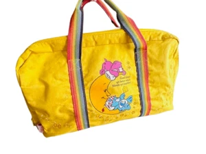 Vintage 1980's Care BearsYellow Rainbow Weekender Duffel Bag Overnight Carry On - Picture 1 of 14