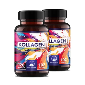 Saint Nutrition 2xKollagen Hyaluron Kapseln hochdosiert 1000mg Haut Harre Nägel - Bild 1 von 6