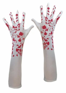 Horror Handschuhe mit Blut Zombie Handschuhe Halloween KK - Bild 1 von 1