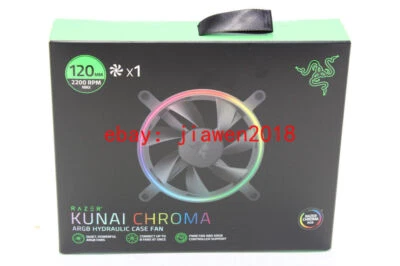 Razer Kunai Chroma 120mm 2200 RPM Max ARGB Led Hydraulic Case PWM Fan (1 Fan) - Image 1 of 4