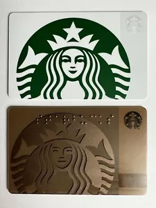 Tarjeta de regalo Starbucks 2015 ""Sirena en blanco"" más Braille | Juego de 2 - Imagen 1 de 2