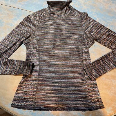 189. NUEVO Byron Lars Multicolor Rayas Metálico Cuello de Tortuga 6 Anthropologie  Foto 1 de 4