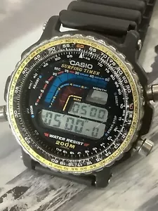 CASIO DW 403 Mod. 906 "SURFING TIMER" JAPAN 1990 - WORKING !! NEW BAND !!! - Picture 1 of 10