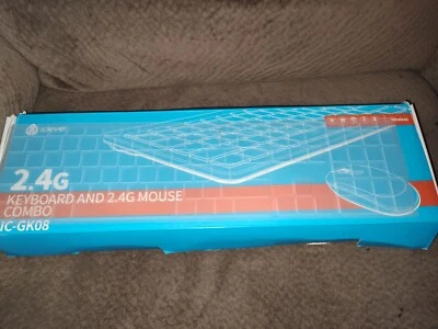 iClever GK08 Wireless Keyboard and Mouse, Rechargeable Wireless W/Dustcover - Image 1 of 4