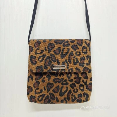 Nine West Shoulder Bag Women's Brown Black Leopard Print Crossbody Strap Purse - Image 1 of 4