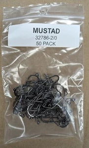 Ganchos de molde para plantilla Mustad Sinker 37286BN talla 2/0 (paquete de 50) - Imagen 1 de 1