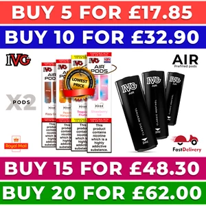 IVG Air Pods | 4 in 1 Prefilled Replacement Pods | 20mg | 2X Pods | E Cig | NEW - Picture 1 of 30