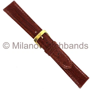 20mm Di-Modell Genuine Teju Lizard Honey Tan Aero-Padded Stitched Watch Band - Picture 1 of 4