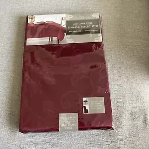 AUTUMN VINE DAMASK TABLECLOTH 60"X84" IN ORIGINAL UNOPENED PACKAGING - Picture 1 of 2