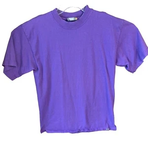 Medium Purple Cotton Short Sleeve T-Shirt 5h - Picture 1 of 9