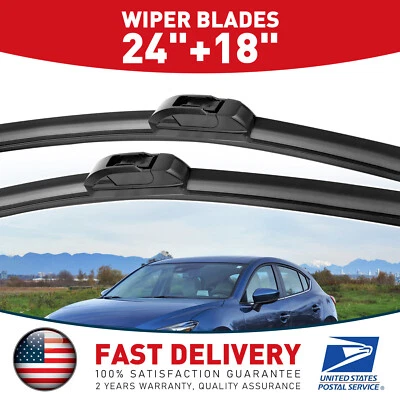 Paquete combinado de limpiaparabrisas premium de 24" y 18" para Toyota Camry 2003-2011 Foto 1 de 4