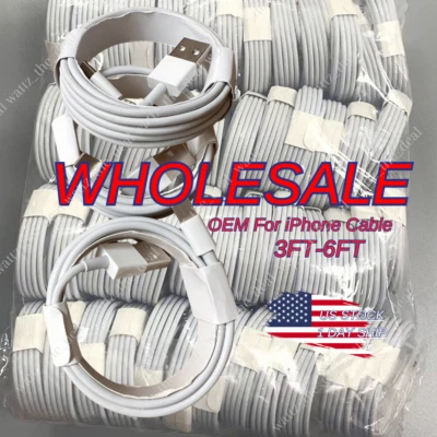 Lote de cable cargador USB rápido cable de carga para Apple iPhone 7 8 XR 11 12 13 14 Pro Foto 1 de 4