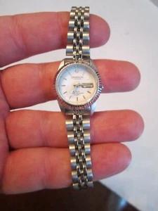 LADIES' SWANSON JAPAN QUARTZ WATCH - JUBILEE BAND FLUTED BEZEL - BBA-27 - Picture 1 of 7