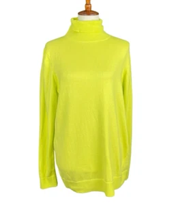 Amazon Essentials Sweater Women XL Bright Yellow Turtleneck Soft Cozy Comfort - Picture 1 of 7