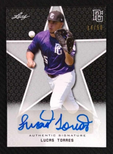 2020 Leaf PG Lucas Torres Black 14/50 Parallel Auto Rookie Prospect ALABAMA St 