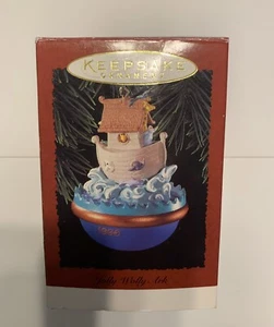 1996 Hallmark Keepsake Ornament "Jolly Wolly Ark" Noah and Animals MIB - Picture 1 of 2