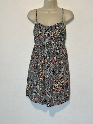 Y2K Ruby Rox 7 Paisley Babydoll  Mini Dress Empire Waist Boho Fairy Festival - Image 1 of 4