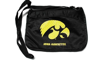 LittleEarth NCAA Iowa Hawkeyes Jersey Material Purse Crossbody Bag - Black - Picture 1 of 2