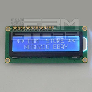 Display BLU 16x2 - lcd retroilluminato HD44780 per arduino/pic - ART. Z002 - Foto 1 di 4