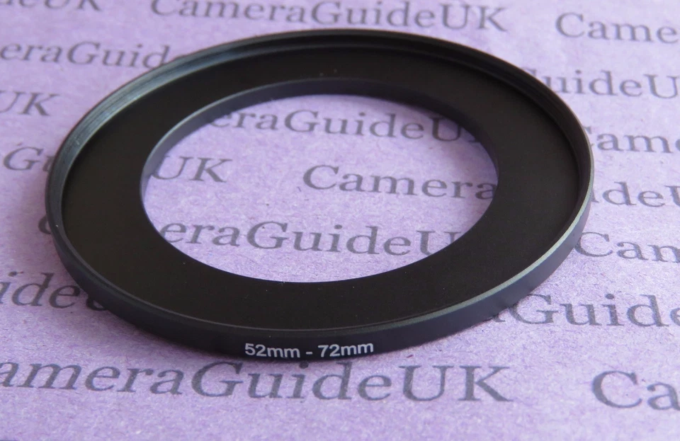 52mm to 72mm 52-72 Stepping Step Up Filter Ring Adapter - Image 1 of 3