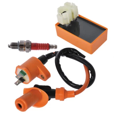 For GY6 Scooter ATV 50cc 125cc 150cc Ignition Coil CDI Spark Plug Kit US - Image 1 of 4