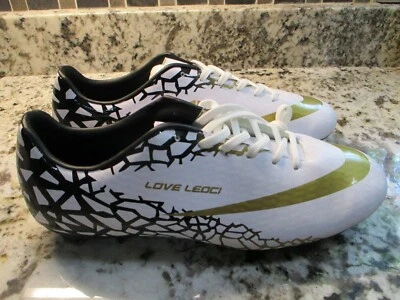 NEW Leoci Cleats Mens Size 9 Lightweight Football White Shoes Rugby Soccer. B7 - Image 1 of 4