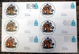 NEW ZEALAND POSTAL STATIONERY 1972 4c WELPEX EXHIB PSE COVERS x6 (ID:32/D20790) - Picture 1 of 1
