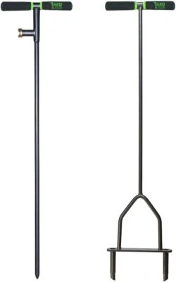 Irrigador de raíz profunda de mayordomo de patio y aireador manual de núcleos de césped (paquete de 2) Foto 1 de 4