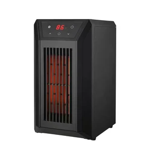 1500-Watt 6-Elements Black Compact Electric Quartz Infrared Heater with Remote C - Picture 1 of 3