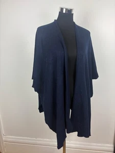 Schönes Woolovers extra feine Merinowolle marine Cape Schal Halstuch - Bild 1 von 9