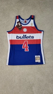 Camiseta deportiva de jugador Chris Webber Washington Bullets 1996-97 azul Swingman talla grande L Foto 1 de 4