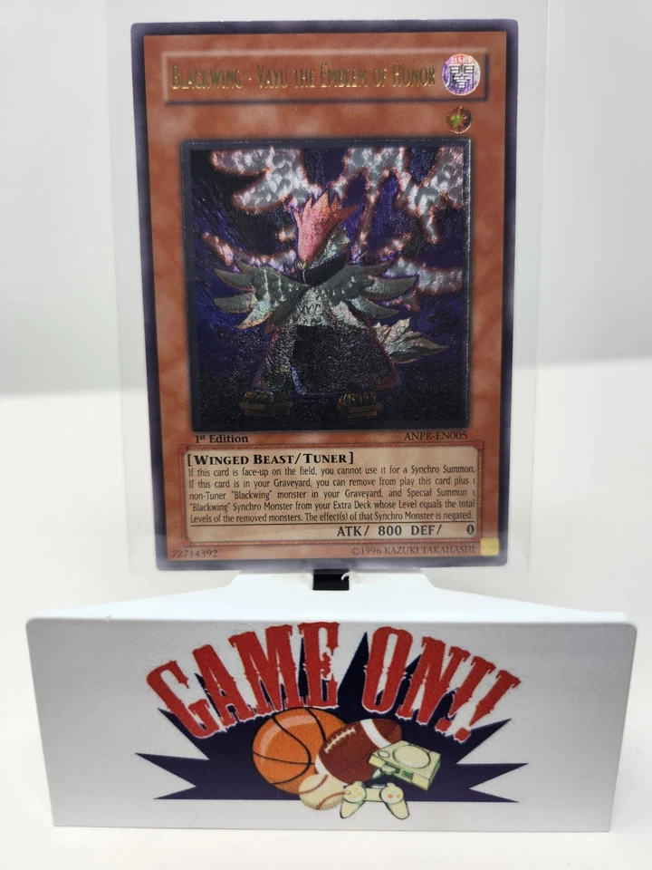 YuGiOh Blackwing Vayu Emblem of Honor ANPR-EN005 1st Edition Ultimate Rare LP - Image 1 of 4