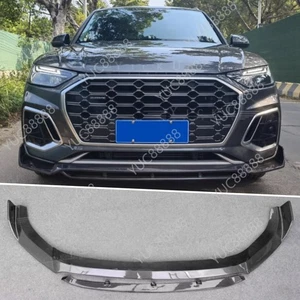 Real Carbon Fiber Front Bumper Lip Splitter Spoiler for 2021-2024 Audi Q5/SQ5 - Picture 1 of 8