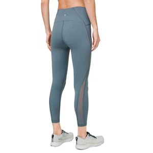 Pantalone Lululemon taglia 4 blu antracite tempi treno 7/8 25" tempo libero - Foto 1 di 14