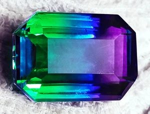 Natürlicher Tourmline Kristall Doppelschliff Stein 79,70 ct zertifiziert lose Edelstein - Bild 1 von 6