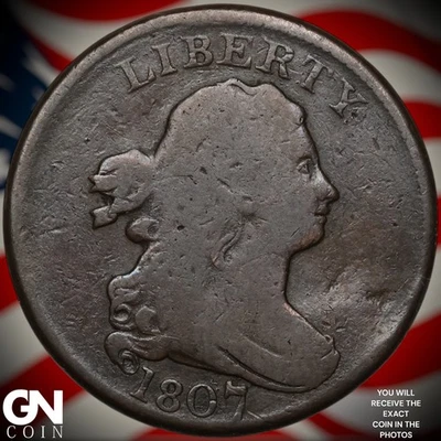1807 Draped Bust Half Cent A7793 - Image 1 of 2