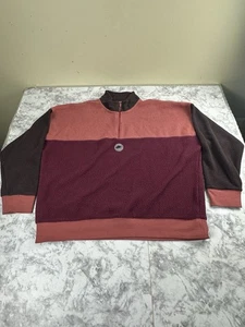 Nike Pullover Para Hombre XL Borgoña Polar Cuarto de Cremallera Color Bloque Estilo DZ4623-638 - Imagen 1 de 14