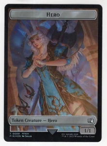 MTG Final Fantasy Doble Cara Foil Token 9/21 Hero & Elemental - Imagen 1 de 2