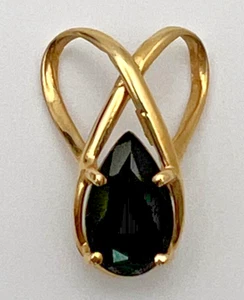 Colgante ÓNIX NEGRO ORO MACIZO 14K VINTAGE - Imagen 1 de 3